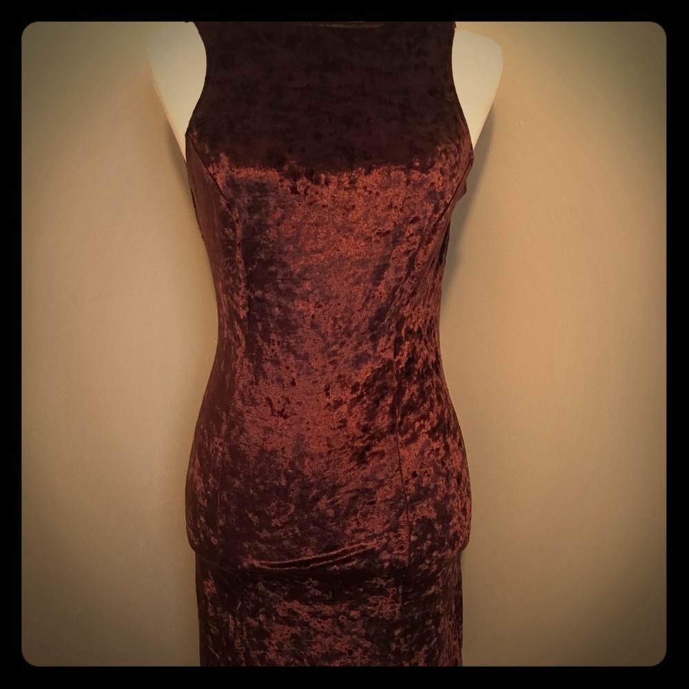 Vintage Carabella Collection Crushed Velvet Dress